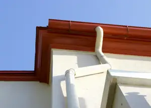 Weatherboard home with long clean spouting runs along the eaves